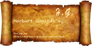 Herbert Gusztáv névjegykártya