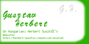 gusztav herbert business card